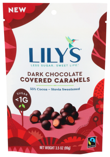 Lilys Sweets Caramels Drk Choc 3.50 Oz