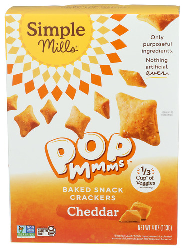 Simple Mills Crackers Cheddar 4 Oz
