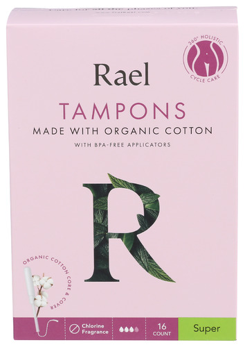 Rael Tampons Cotton Super 16 Ea