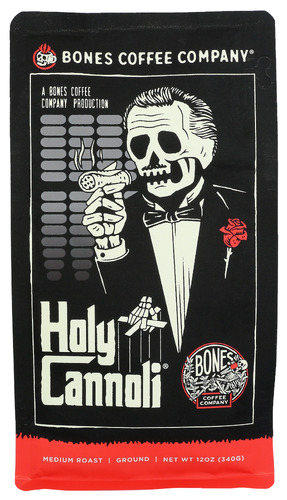 Bones Coffee Company Coffee Grnd Holy Cannoli 12 Oz