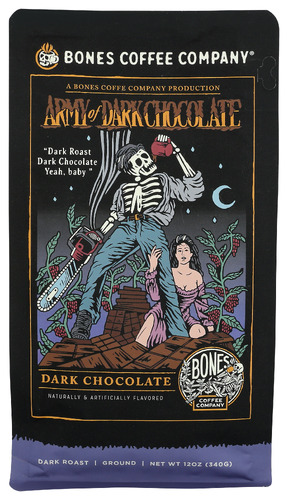 Bones Coffee Company Coffee Grnd Army Dk Choc 12 Oz
