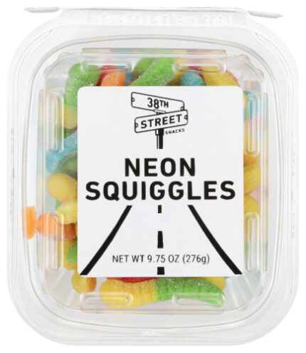No Label Eb Gummy Squiggles Neon Tub 9.75 Oz