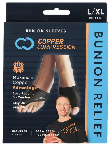 Copper Compression Sleeve Bunion 2 Ea