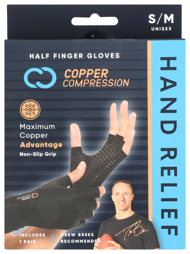 Copper Compression Glove Arthritis Sm Md 1 Ea