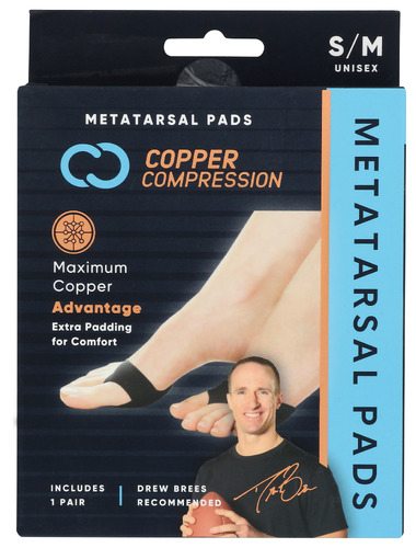 Copper Compression Pads Metatarsal Sm Md 2 Ea