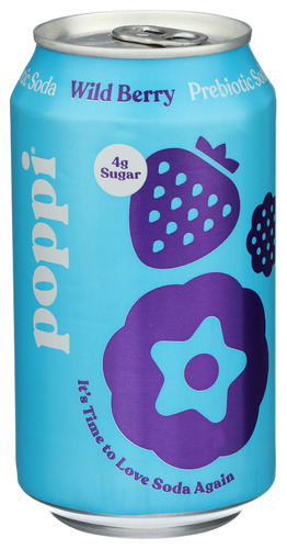 Poppi Soda Prebtc Wild Berry 12 Fo