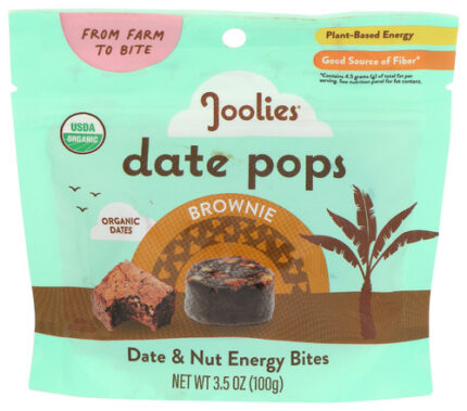 Joolies Date Pops Brownie Org 3.50 Oz