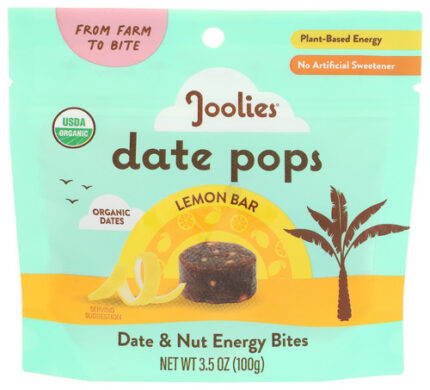 Joolies Date Pops Lemon Bar Org 3.50 Oz