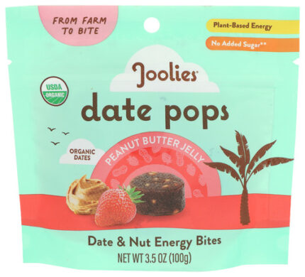 Joolies Date Pops Pb Jelly Org 3.50 Oz