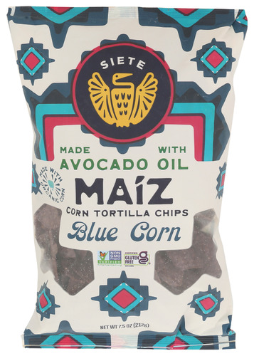 Siete Chips Trtla Blue Crn 7.50 Oz
