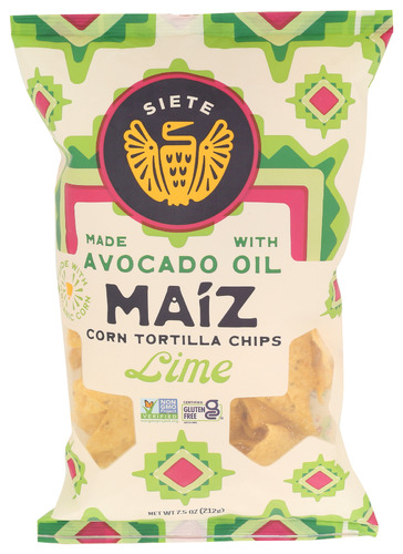 Siete Chips Trtla Maiz Lime 7.50 Oz