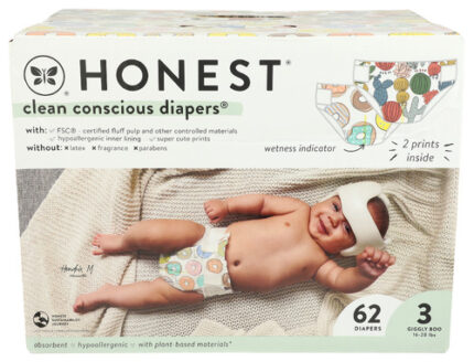 The Honest Company Diaper S3 Bb Dnut Grw Up 62 Ea