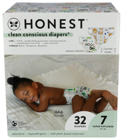 The Honest Company Diaper Cb Sz 7 Bb Pp 32 Ea