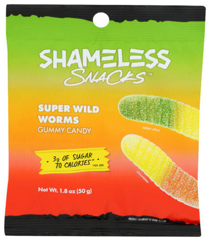 Shameless Snacks Gummy Super Wild Worms 1.80 Oz