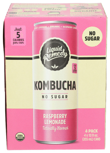 Liquid Remedy Kombucha Rsp Lmnd 4Pk Og 48 Fo