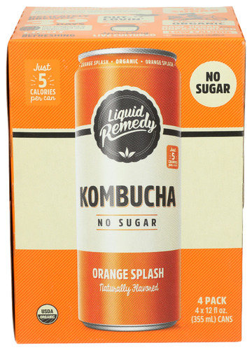Liquid Remedy Kombucha Orng Spl 4Pk Og 48 Fo