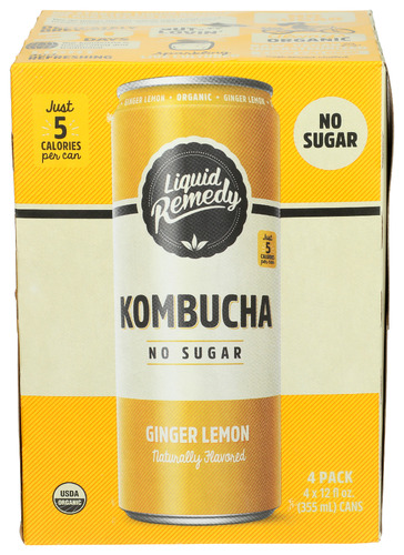 Liquid Remedy Kombucha Gngr Lmn 4Pk Og 48 Fo