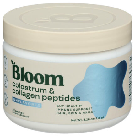 Bloom Nutrition Colostrum Collagen Plain 4.16 Oz