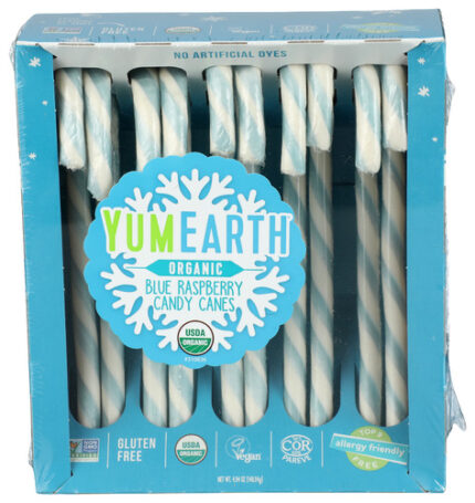 Yumearth Candy Canes Blu Rsp 10Ct 4.94 Oz