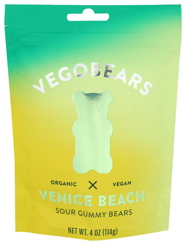 Vegobears Gummy Bears Lmn Apple 4 Oz