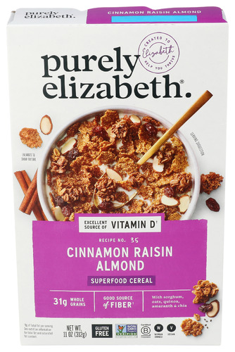 Purely Elizabeth Cereal Cinn Raisin Alm 11 Oz