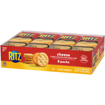Ritz, Cheese Cracker Sandwiches 8 Packs, Case Of 14, 10.8 Oz