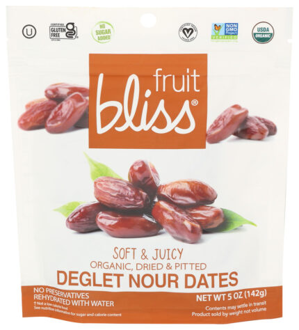 Fruit Bliss Dates Deglet Nour Org 5 Oz