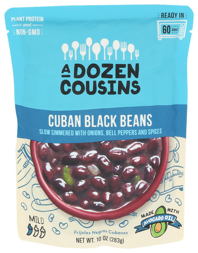 A Dozen Cousins Beans Black Rte Cuban 10 Oz