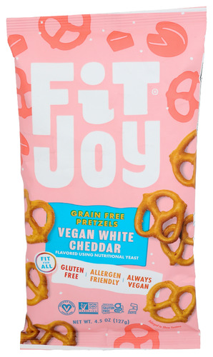 Fitjoy Pretzels White Cheddar 4.50 Oz