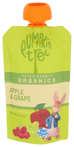 Peter Rabbit Puree Fruit Apl Grape 4 Oz