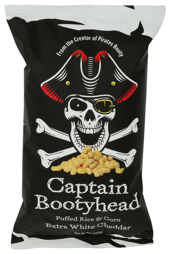 Captain Bootyhead Puffs Extra Wht Cheddar 4 Oz