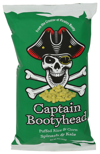 Captain Bootyhead Puffs Spinach And Kale 4 Oz