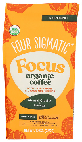 Four Sigmatic Coffee Ground Focus Org 10 Oz