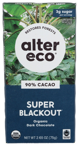 Alter Eco Choc Bar Supr Blckout Org 2.65 Oz