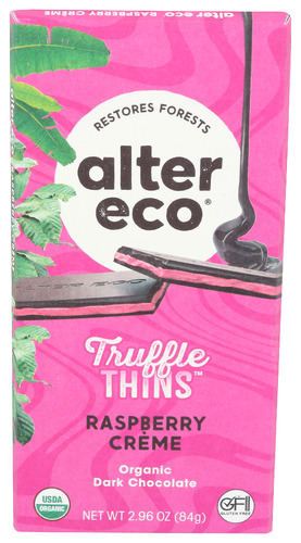 Alter Eco Bar Trfle Thin Rspbry Crm 2.96 Oz