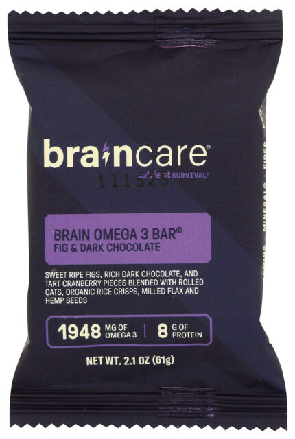 Braincare Bar Omega 3 Fig Drk Choc 2.10 Oz