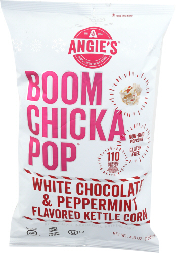Angies Popcorn Hldzrl Wht Choc Prmnt 4.50 Oz