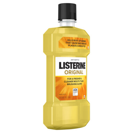 Listerine, Original Antiseptic Mouthwash For Bad Breath And Plaque 1.5L, Case Of 6, 50.7 Fl Oz