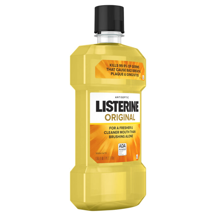 Listerine, Original Antiseptic Mouthwash For Bad Breath And Plaque 1.5L, Case Of 6, 50.7 Fl Oz - Image 1