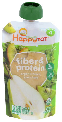 Happy Tot Fbr Prtn Pear Kiwi Kale Org 4 Oz