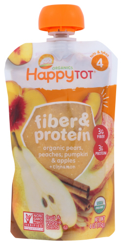 Happy Tot Fbr Prtn Apl Pch Pmpk Cin Org 4 Oz