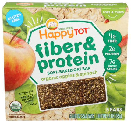 Happy Tot Bar Oat Apple Spinach Org 4.40 Oz