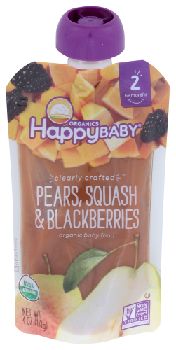 Happy Baby S2 Pear Sqsh Blkbry Org 4 Oz
