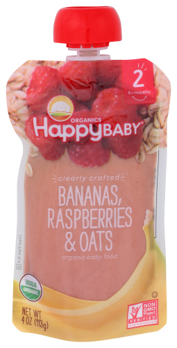 Happy Baby S2 Ban Rspbry Oats Org 4 Oz