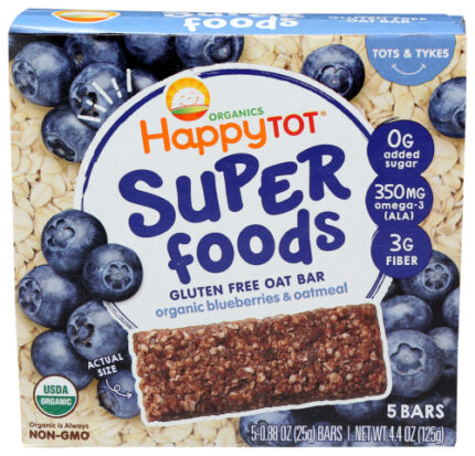 Happy Tot Bar Blubrry Oatml 5Pk 4.40 Oz