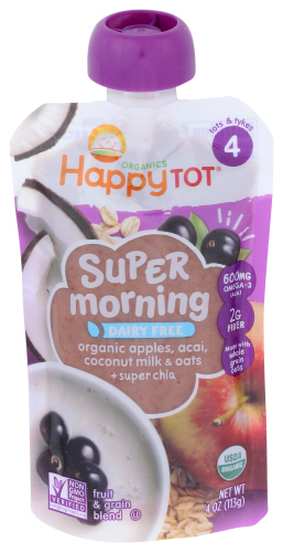 Happy Tot Pouch Apl Acai Cmlk Morng 4 Oz