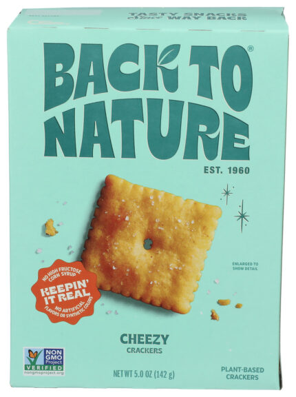 Back To Nature Crackers Cheezy Square 5 Oz