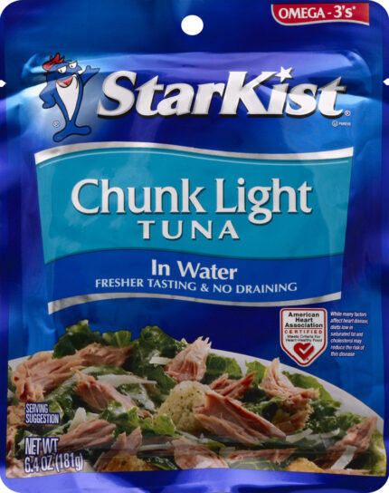 Starkist, Chunk Light Tuna In Water Pouch, Case Of 12, 6.4 Oz