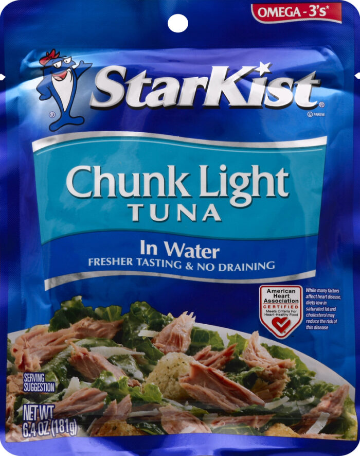 Starkist, Chunk Light Tuna In Water Pouch, Case Of 12, 6.4 Oz - Image 1