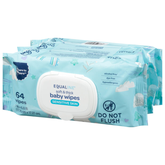 Equaline, Soft & Thick Sensitive Skin Baby Wipes, Case Of 4, 192 Ct - Image 1